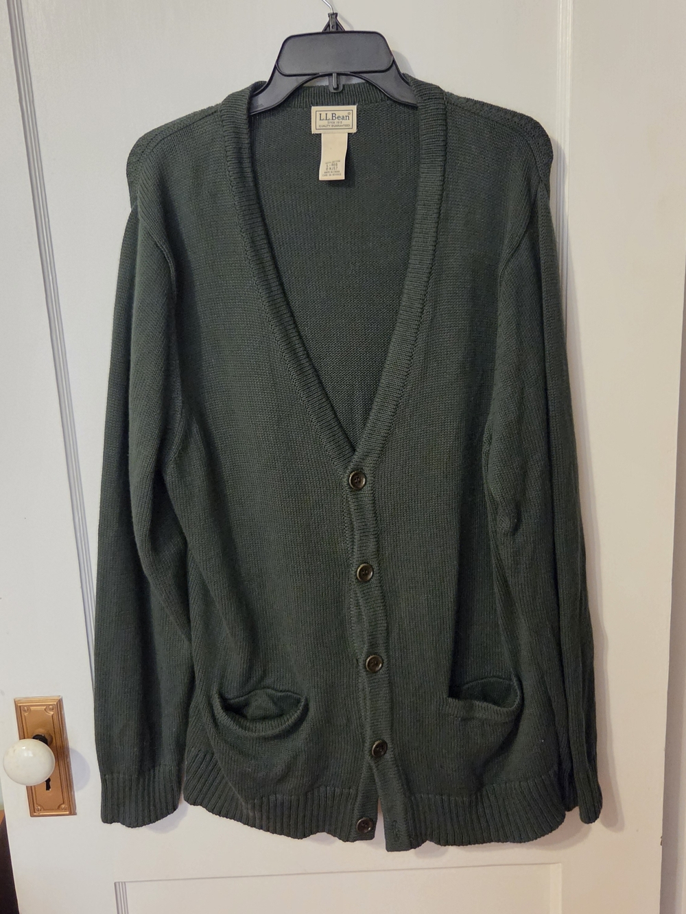 L.L. Bean Forest Green Women’s Button-Up Cardigan